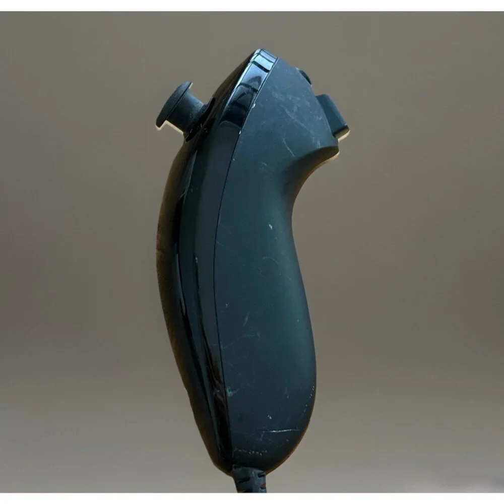 OEM Nintendo Black Wii Nunchuck Remote (RVL 004) Authentic Official Tested Works